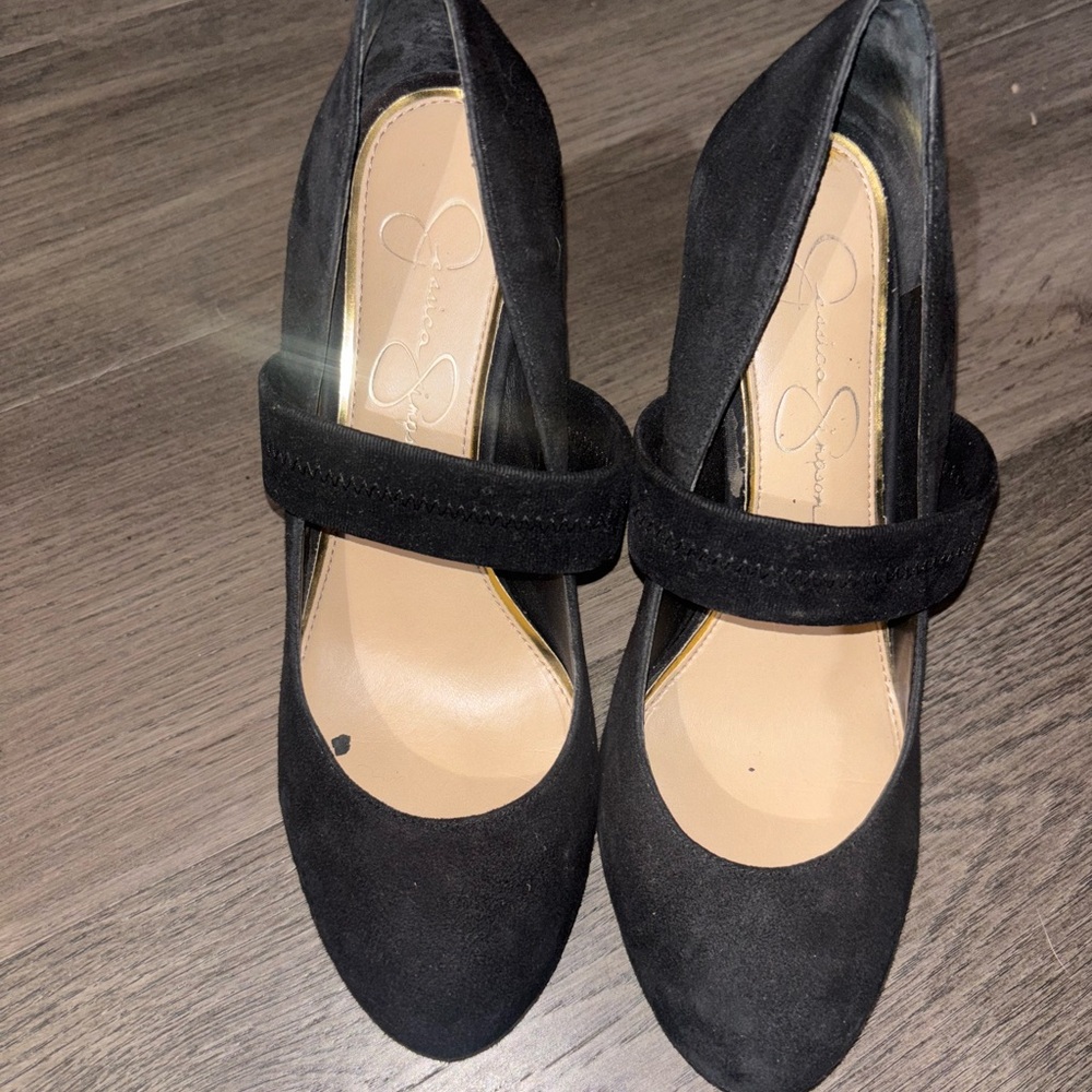 Jessica Simpson Black Suede Heels
